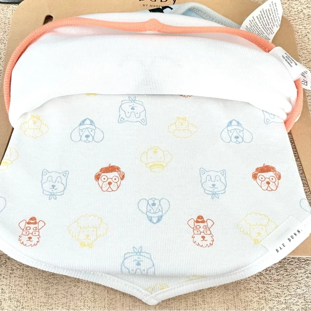 🆕Rae Dunn Set of 3 REALLY, THE DOG DID IT Baby Bandana Bibs